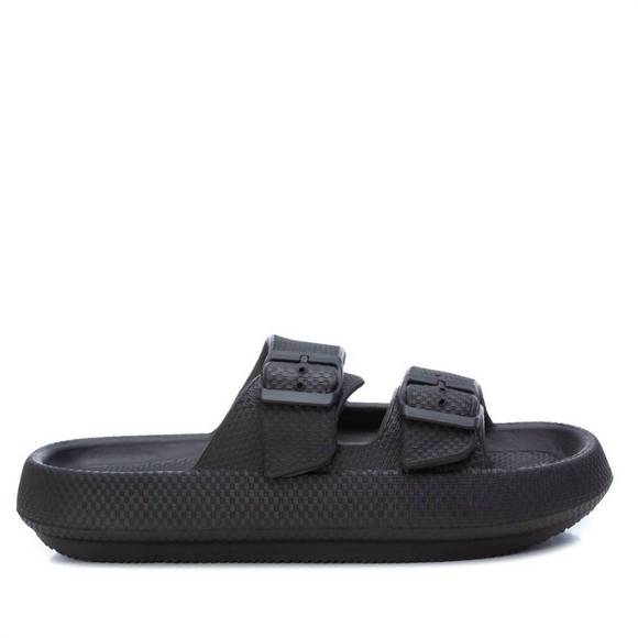 NEW XTI men's double buckle slides in black - Picture 1 of 3
